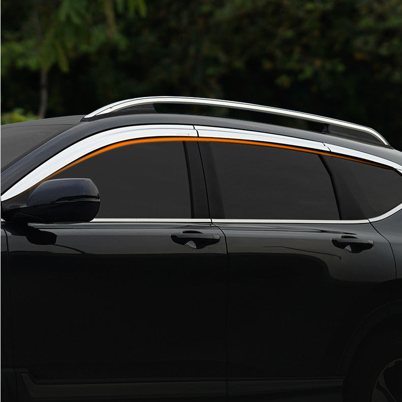 Chrome Window Visor Sun Rain Guard Vent Shade Deflector for Honda CR-V 2017-2022