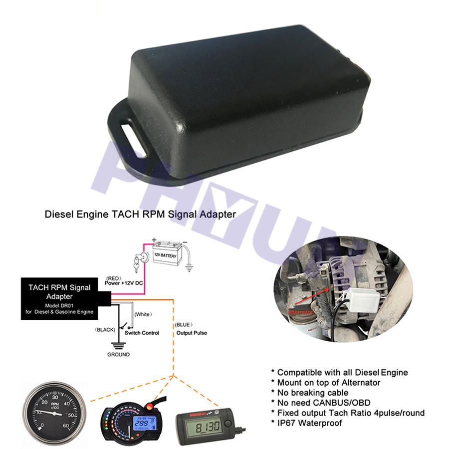 9V-36V Gasoline Engine RPM Tacho Signal Sensor For Car Boat ATV UTV Tachometer Q