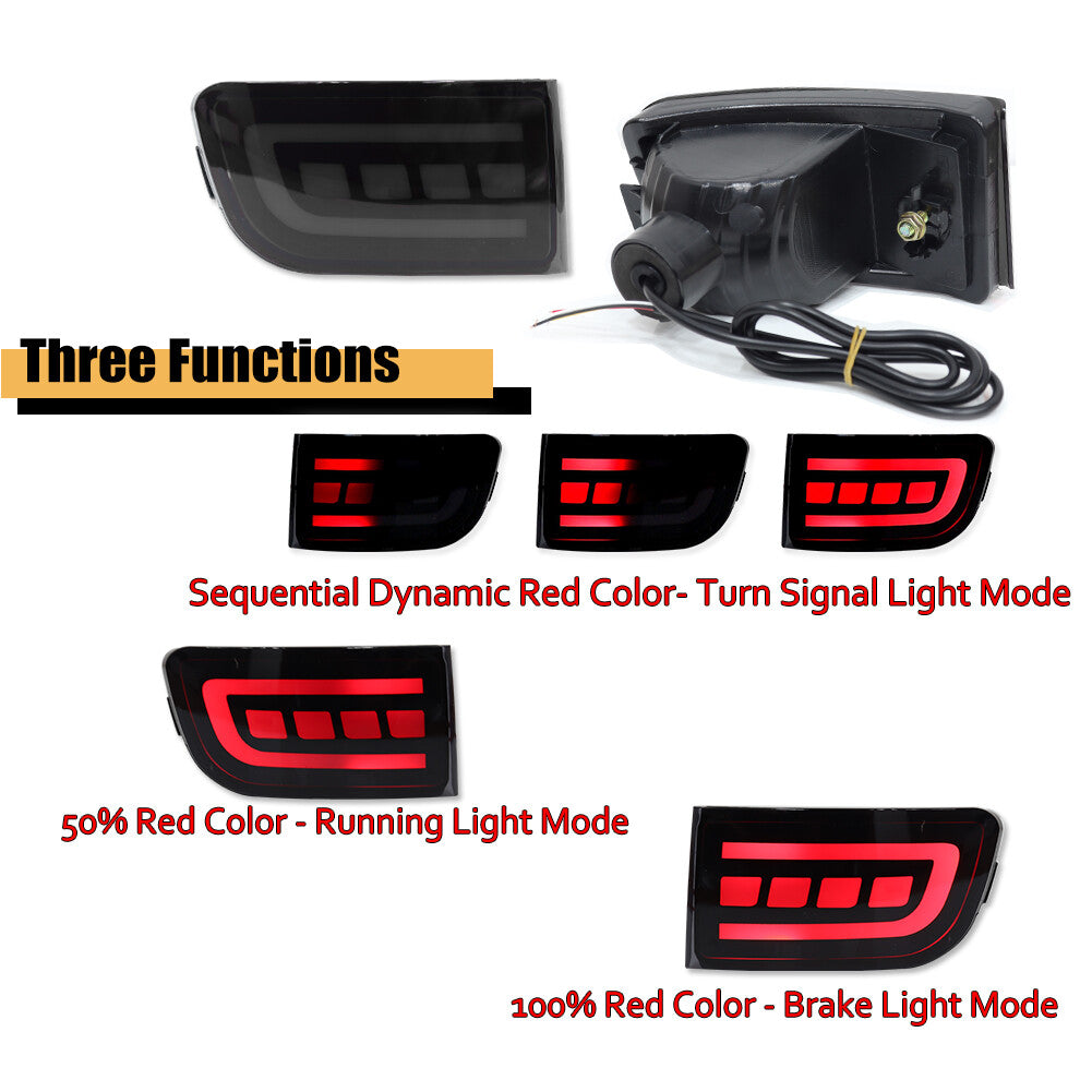 Suitable for 4Runner 03-05 Prado 02-09 Smoke LED Rear Bumper Brake Light Signal- v