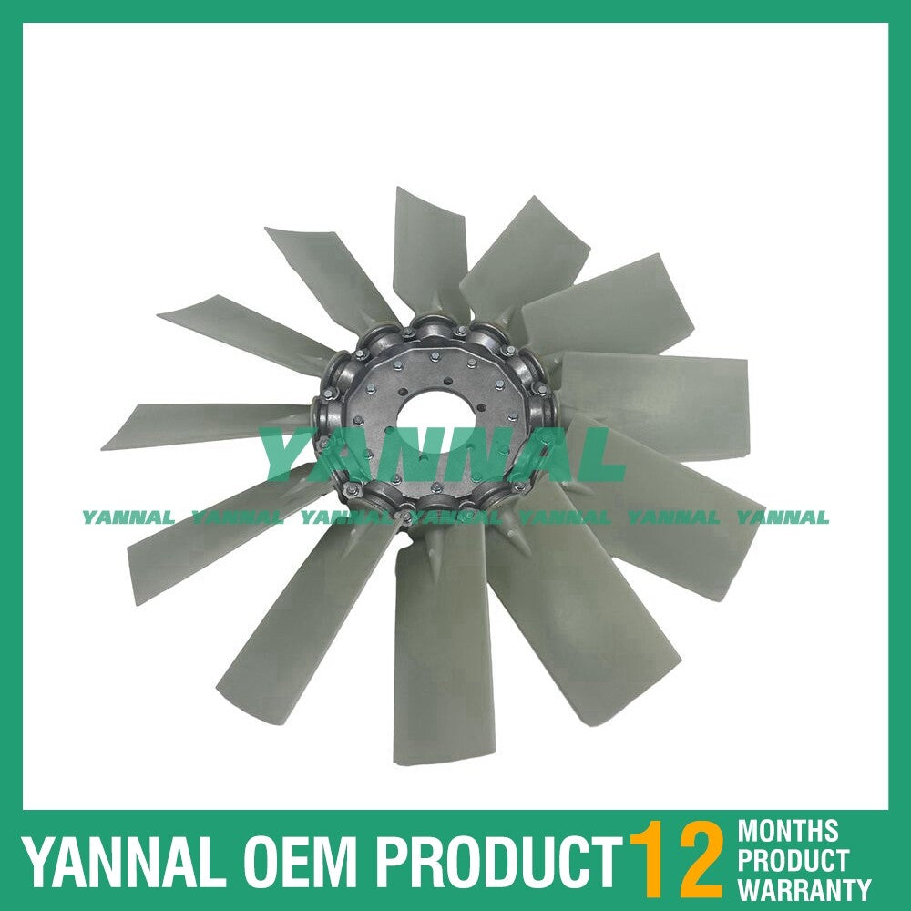 3306 3306-DI fan blades, 6 holes, 12 blades, suitable for Caterpillar diesel engine parts.