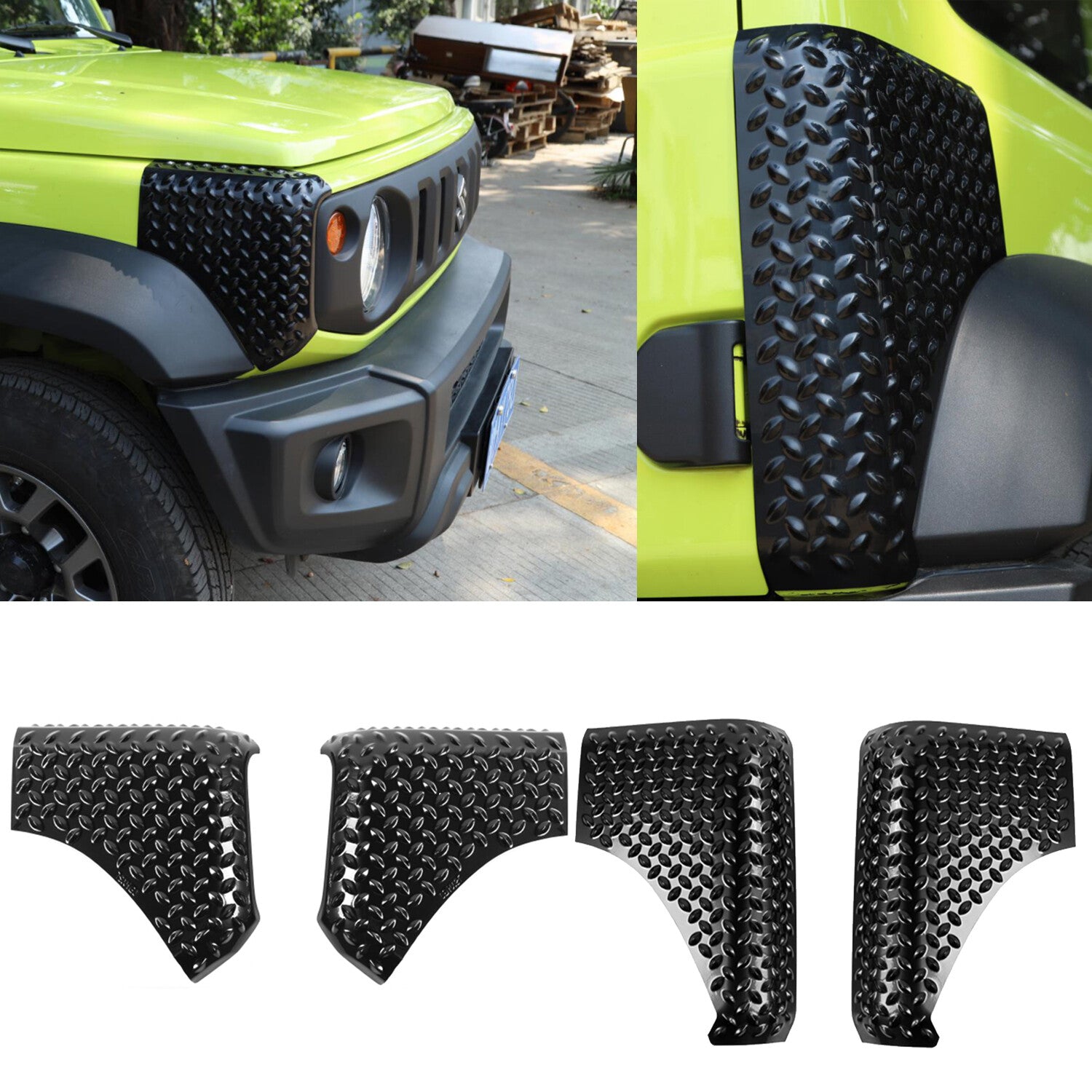 Front Rear Fender Wheel Eyebrow Cover Trim Armor for Suzuki for Jimny 2019-2022 4PCS