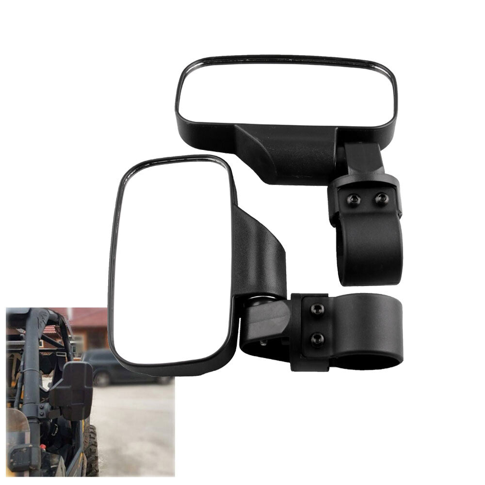 UTV ATV 2pcs Rearview Side Mirror 1.75 2 Roll Bar Cage for Polaris RZR Ranger Q