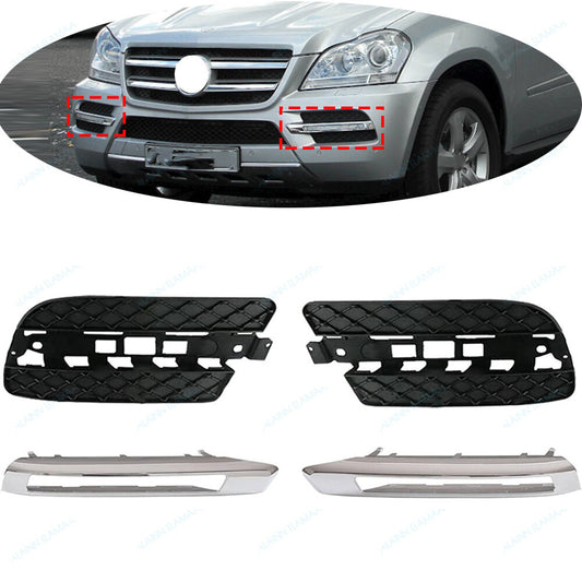 LR Front Bumper Cover Grille Trim For 2010-12 for Mercedes for Benz GL W164 GL350 GL500 Q