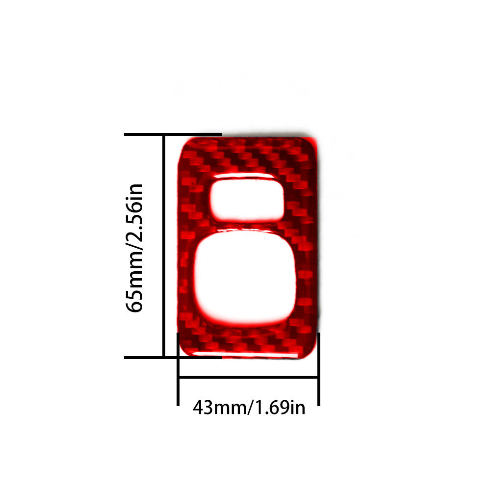 Red Carbon Fiber Electric Mirror Control Cover Trim for Toyota for Camry 2007-2011