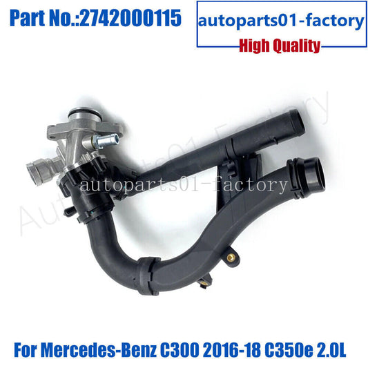 Aluminum Joint Coolant Thermostat Assembly forBenz W205 M274 C180 C300 E250 E300