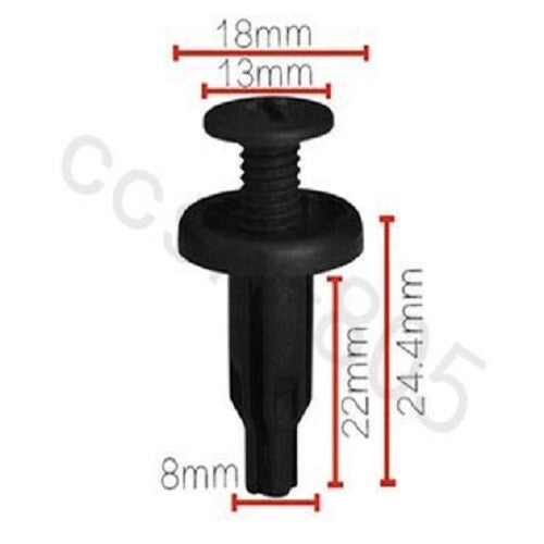 10 Pcs Nylon Car Skirt Side Garnish Retainer Clips for Honda