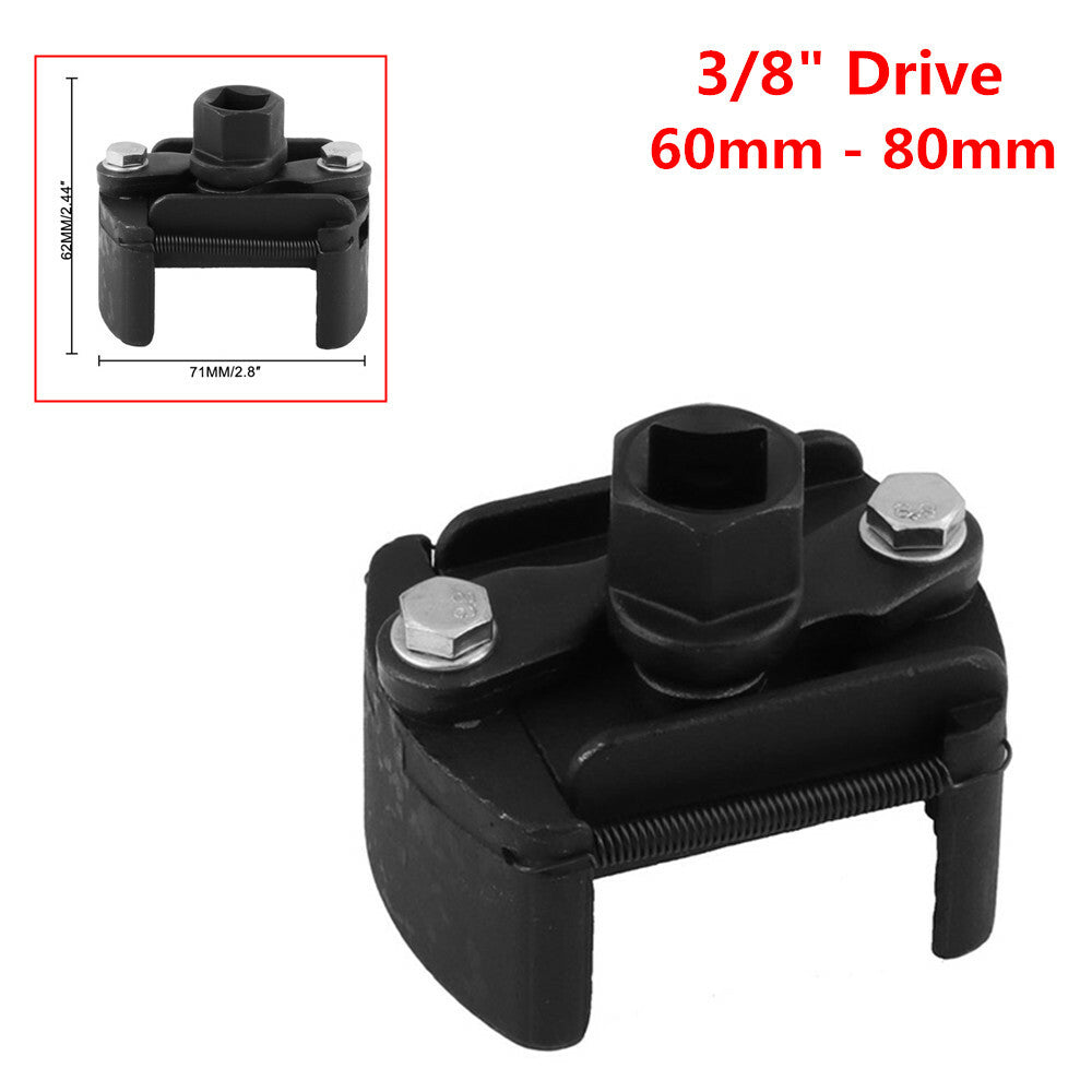 1-piece adjustable oil filter removal wrench tool, 3/8 inch drive ratchet, 60mm-80mm AT093- n