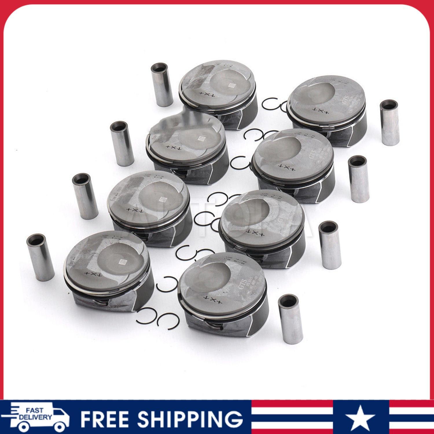 8pc Pistons  Rings Kit for Porsche for Cayenne for Panamera S GTS 4.8L V8 957 970