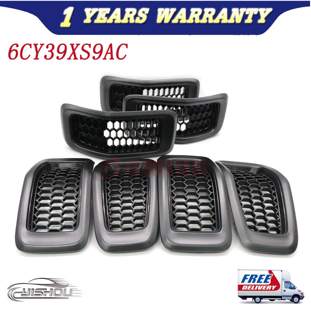 Front Grille Gray Frame w/Black Insert 6CY39XS9AC For 2014-2018 for Jeep Cherokee