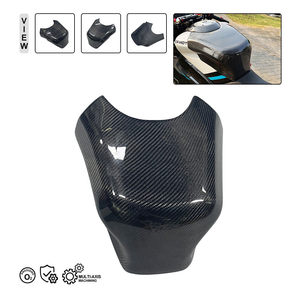 Motorcycle Carbon Fiber Tank Cover Fuel Gas Protector For CF-MOTO 450SR 2022+ Q