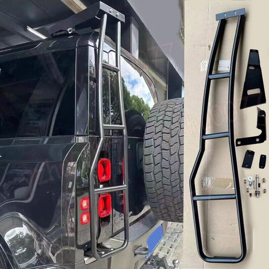 Fit For 2020-2024 for Land Rover for Defender Black Rear Access Ladder Step Roof Rack n