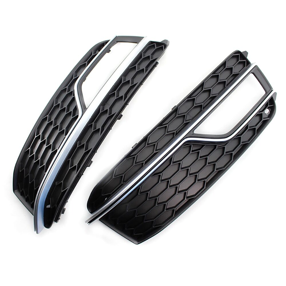 Left Front Bumper Light Fog Lamp Grille Cover for Audi A5 S-Line S5 2013-2017