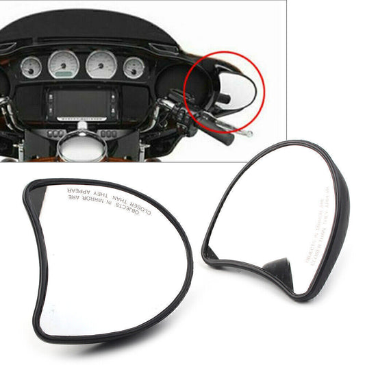 Fairing Mount Side Rear Mirrors Fit for Harley Electra Glide FLHT FLHTK FLHTCU 96-13 Q