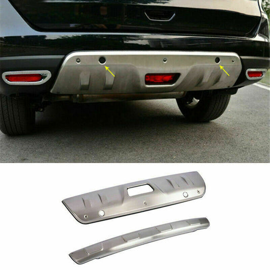 for Nissan Rogue 2014-2016 Silver FR Bumper Diffuser Spoiler Board Guard Covers