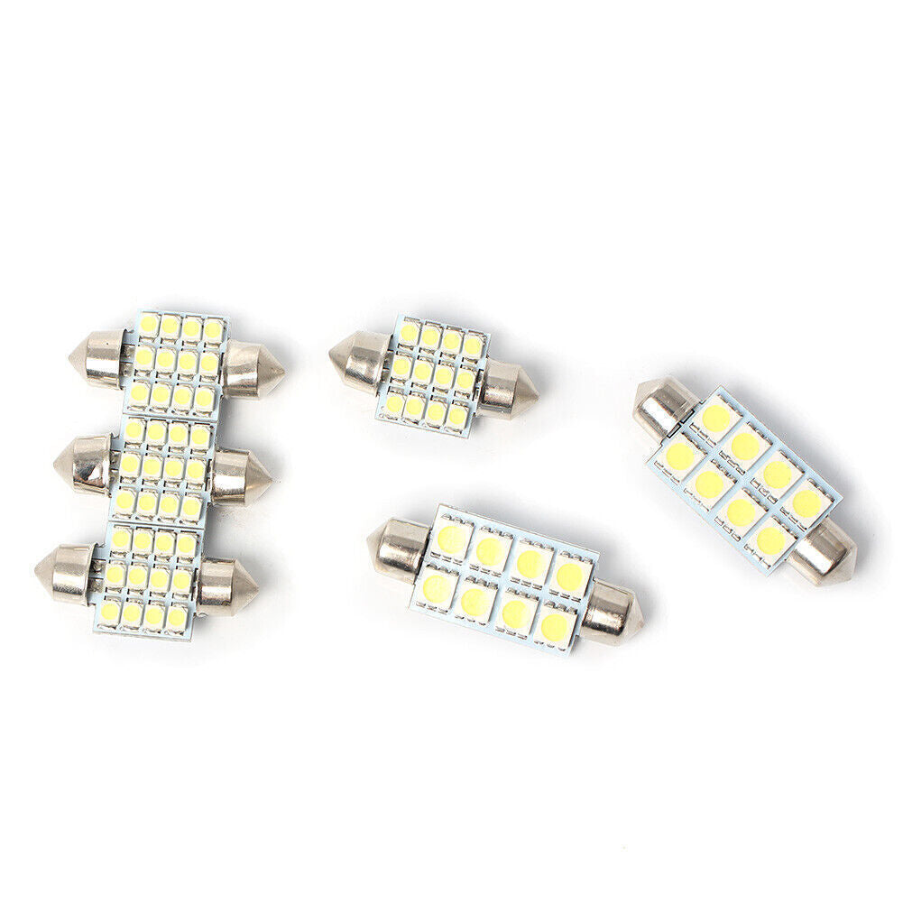 14X White LED Lights Interior Package For T10 31mm Map Dome License Plate Bulb