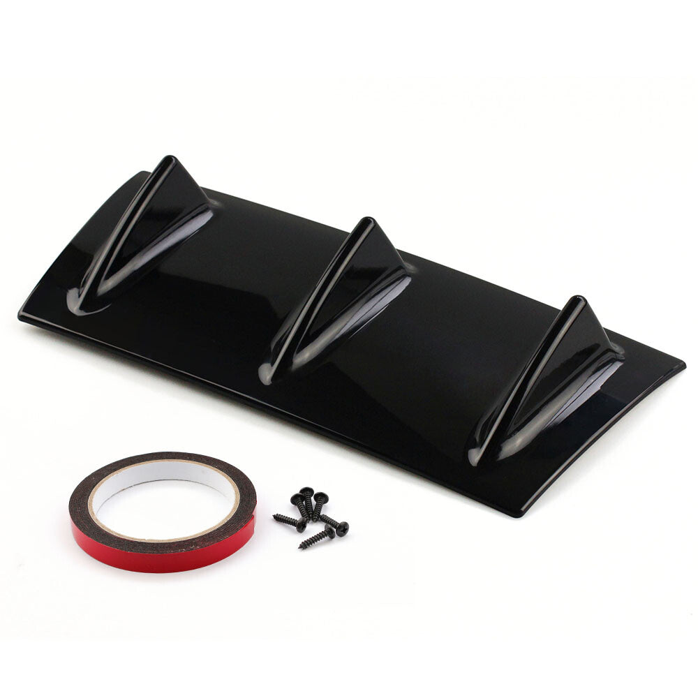 14Rear Bumper Lip Chassis Diffuser Spoiler Shark 3 Fin Style Protection Spoiler Q