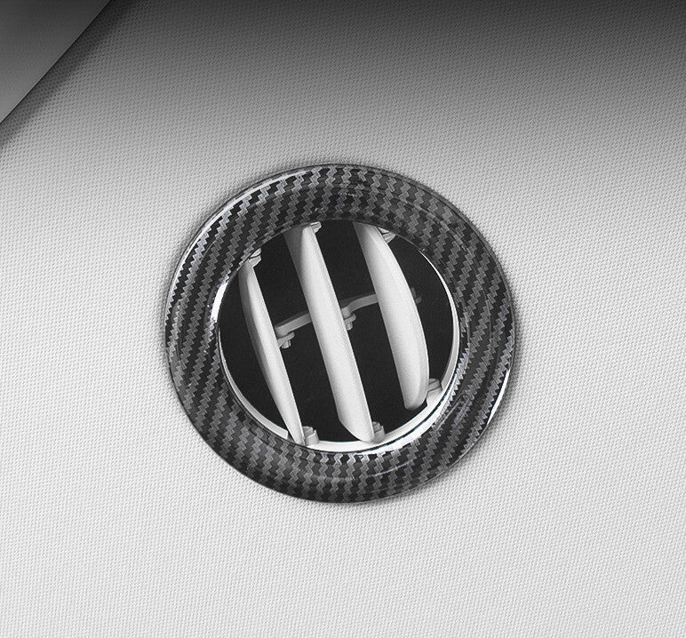 Car Roof Air Outlet Vent Ring Cover Trim for Kia Carnival 2022-2023 Carbon Fiber