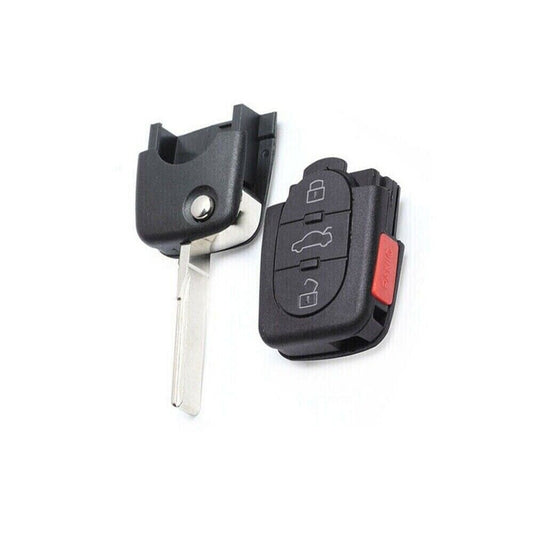3+1 Button Flip Remote Key Fob W/ ID48 Chip Fit for Audi 2003 RS6 97-05 A4/B5/B6 n