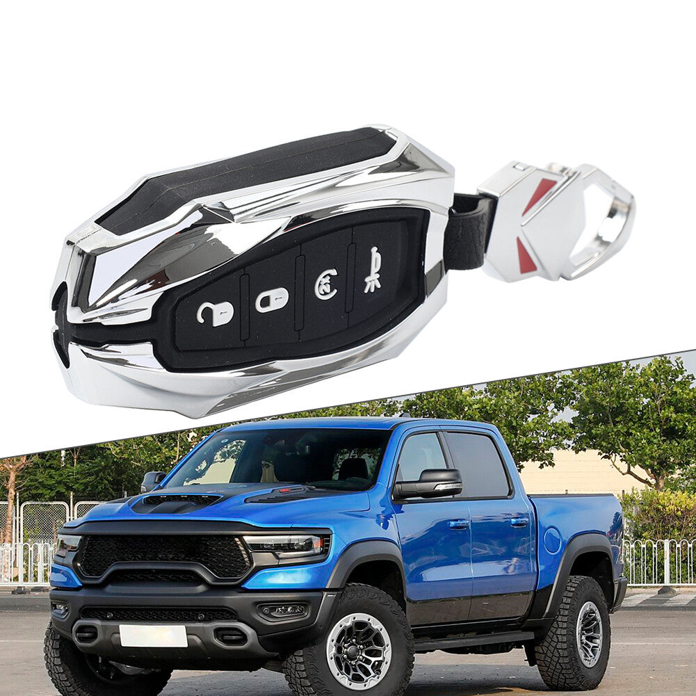 Key Fob Cover Protector Case Silver for Dodge for Ram 1500 2019-2024 Q