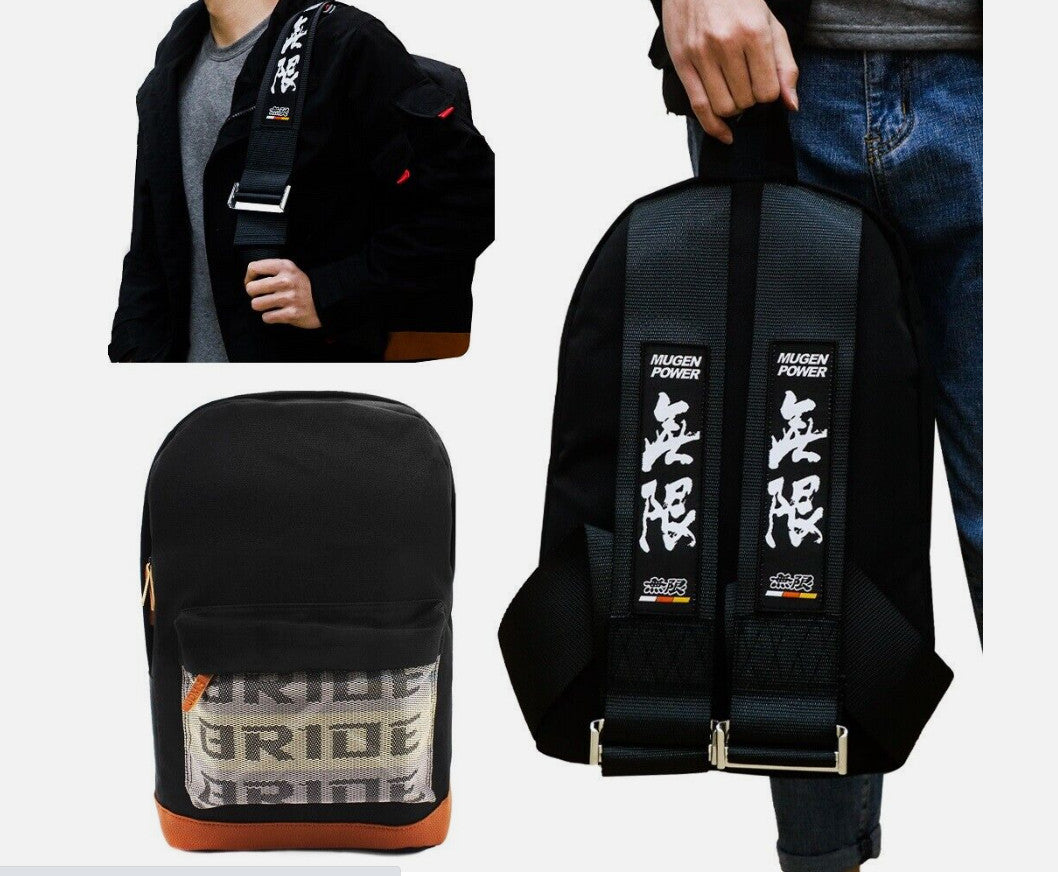 Bridal Gradient Fabric Backpack with Adjustable Shoulder Straps, Mugan Black, Suitable for Honda