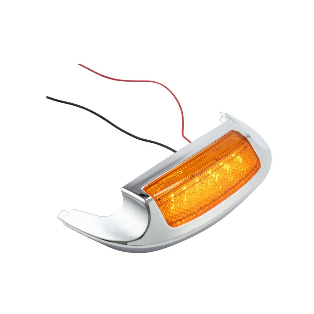 Amber Front Fender LED Tip Light Fit for Harley Touring Tri Glide FLHTCUTG 14-23