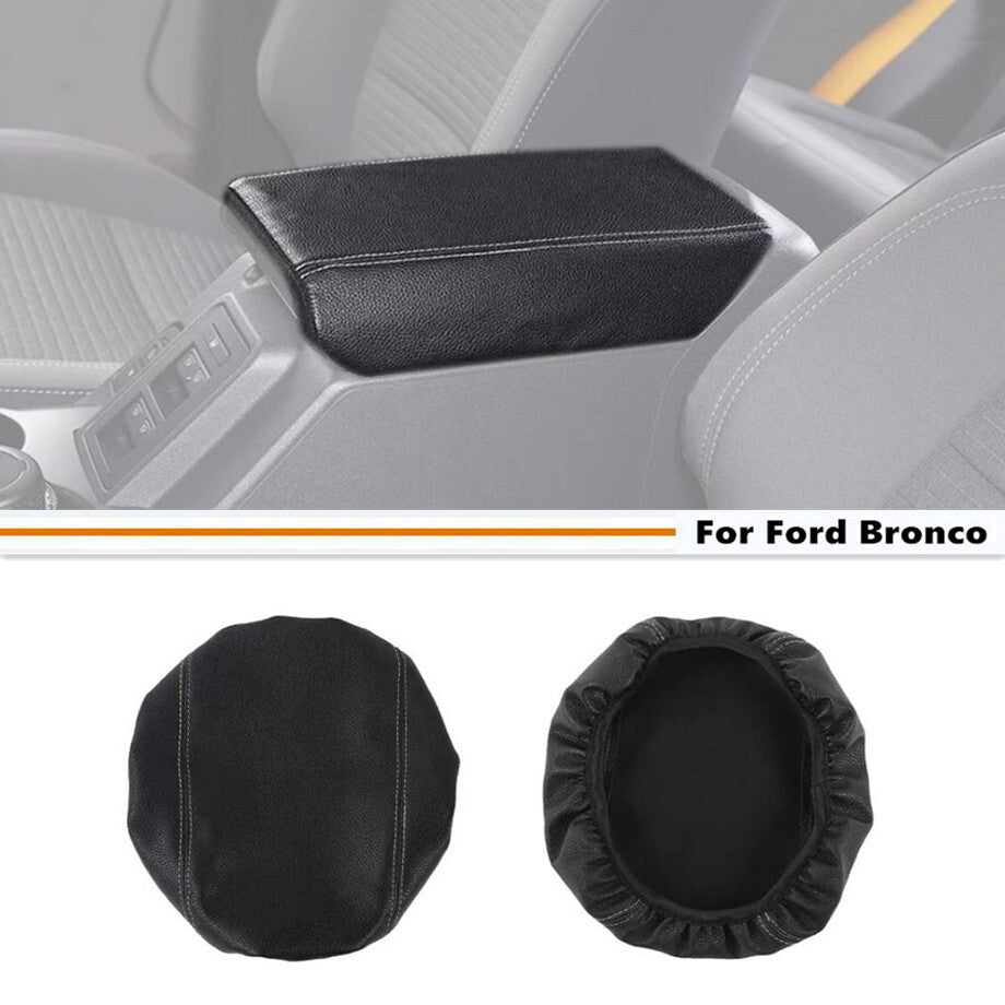 For 2021-2024 Bronco Center Console Armrest Cover Leather Protector Mat v