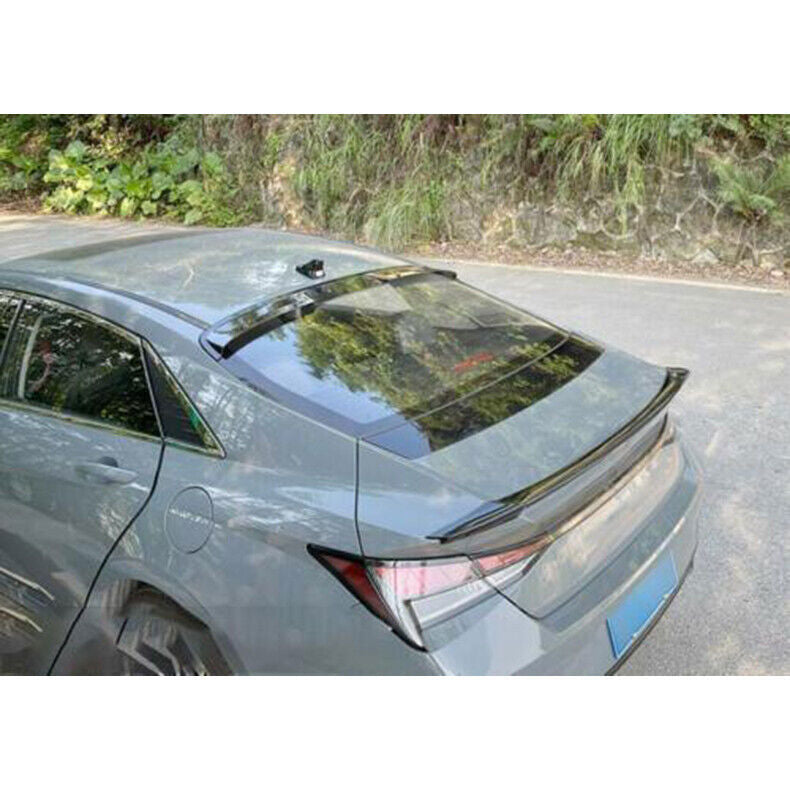 for Hyundai for Elantra 2021-2023 Carbon Fiber Rear Roof Spoiler Trunk Tail Lip Wing