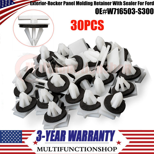 30PCS W716503-S300 Exterior-Rocker Panel Molding Retainer With Sealer  for ford