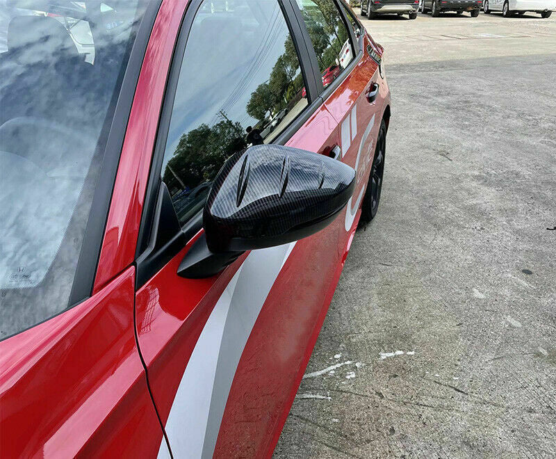 Carbon Style Side Door Rearview Mirror Trim Cover for Honda for Civic 2022-2023 11th
