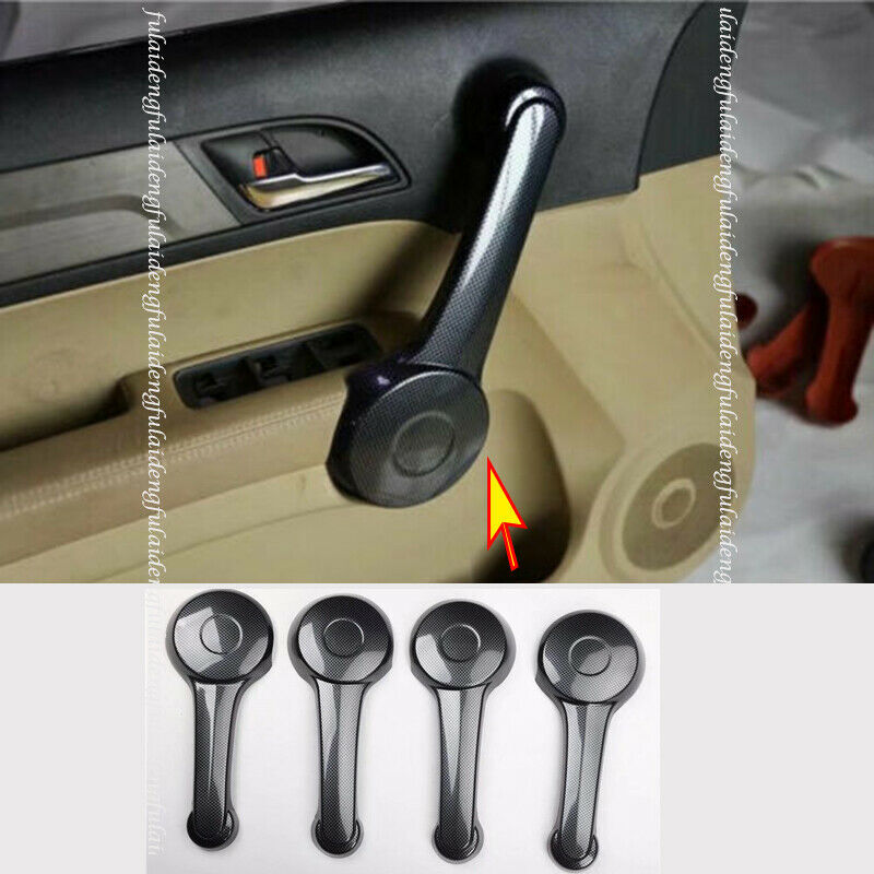 for Honda CR-V 2007-2009 Carbon fiber Interior Door Armrest Molding Cover Trim