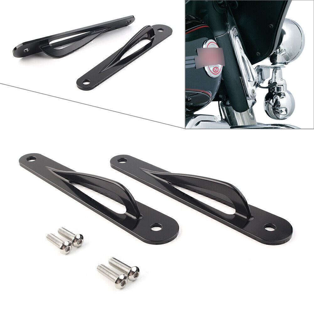 for Harley Touring Ultra Limited FLHTK Teardrop Custom Tie-Down Brackets Black Q