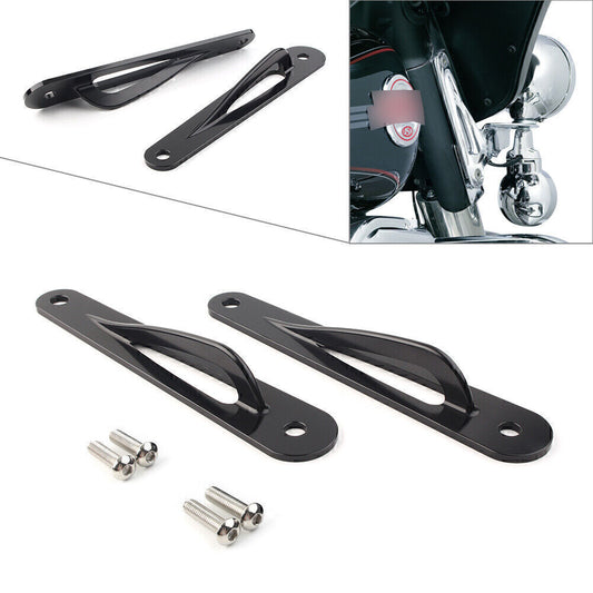for Harley Touring Ultra Limited FLHTK Teardrop Custom Tie-Down Brackets Black Q