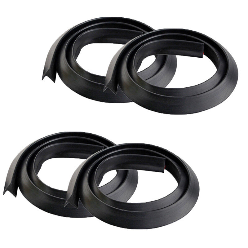 4-pack 1.5-meter car mudguard flare protection wheel molding strip edge rubber - n