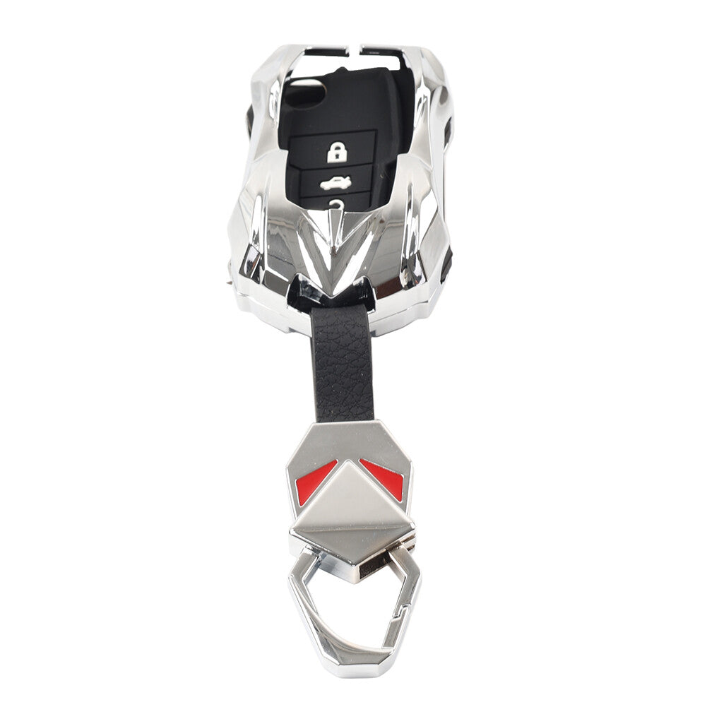 3 Button Key Fob Cover Case Silver for VW Polo for Golf for Jetta for Skoda Fabia for SEAT Leon Q