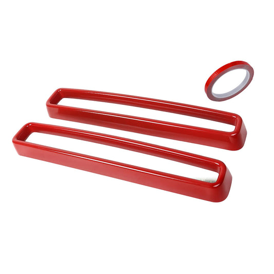 Red Front Grill Mesh Grille Inserts Trim Cover for Dodge for Challenger 2015+