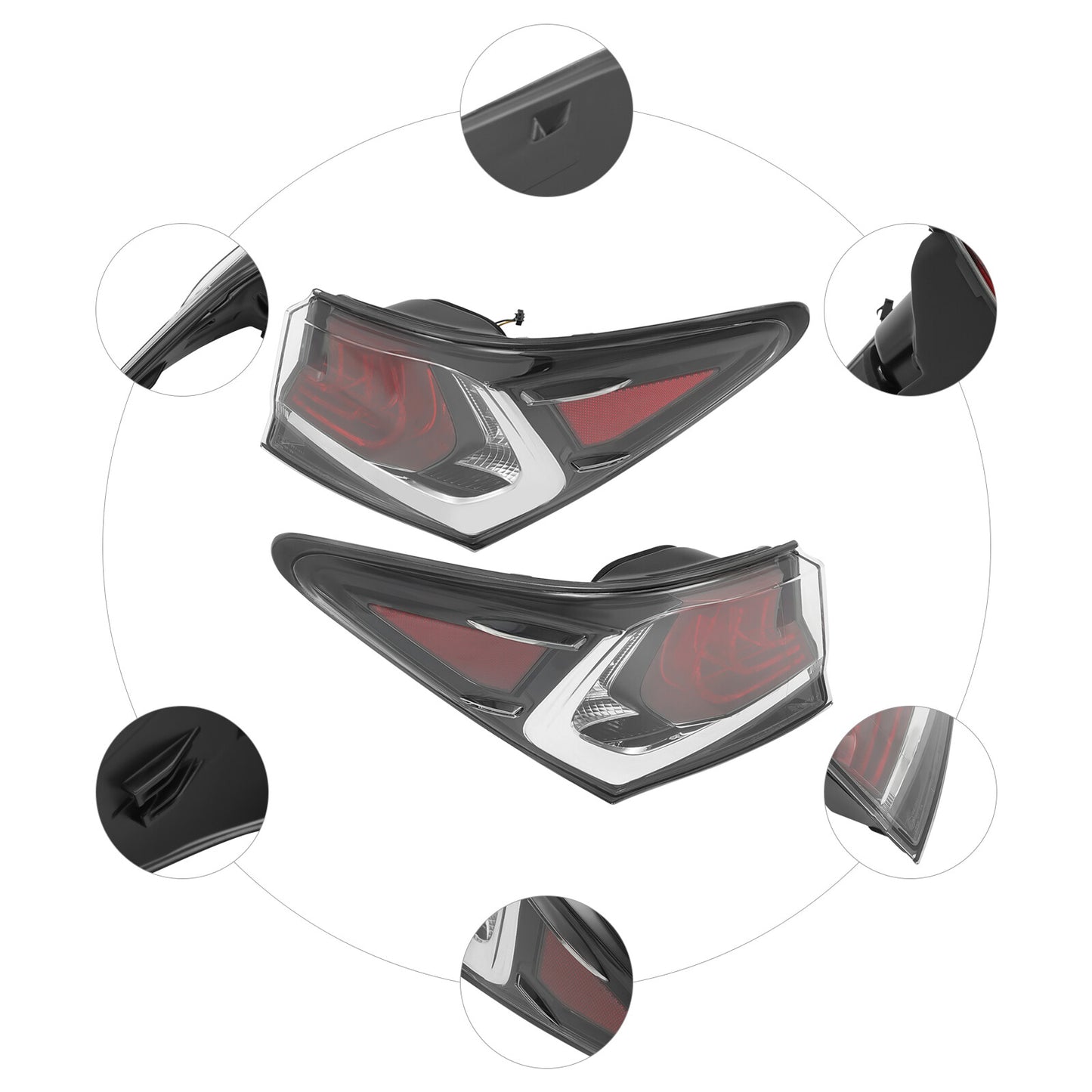 Left + Right Exterior Taillights are applicable to 2016-2020 for Lexus GS350, GS300, and GS250 models.