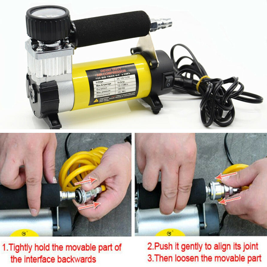 Car Wheel Air Pump Compressor Electric 100PSI Tire Tyre Inflator Inflatable Tool