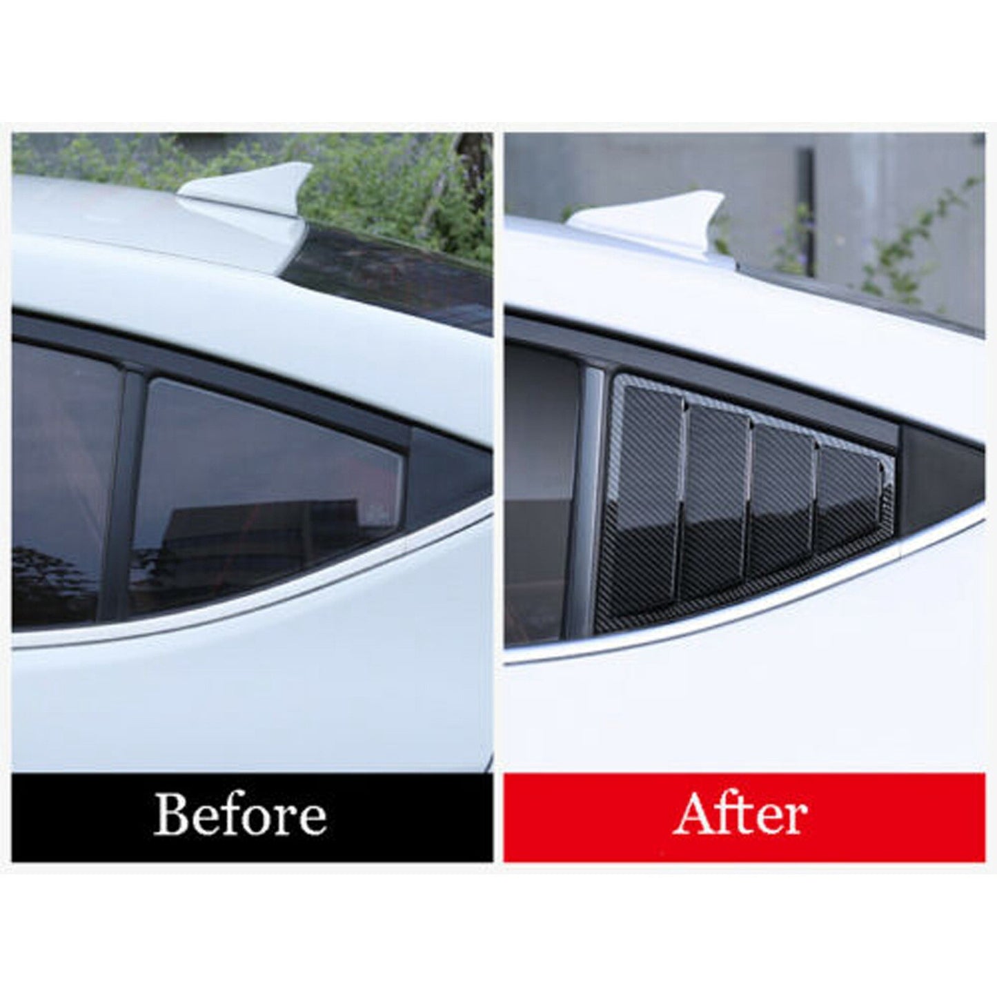 Suitable for HYUNDAI for Elantra 17 - 19 carbon fiber window side louver ventilation cover decorative AT