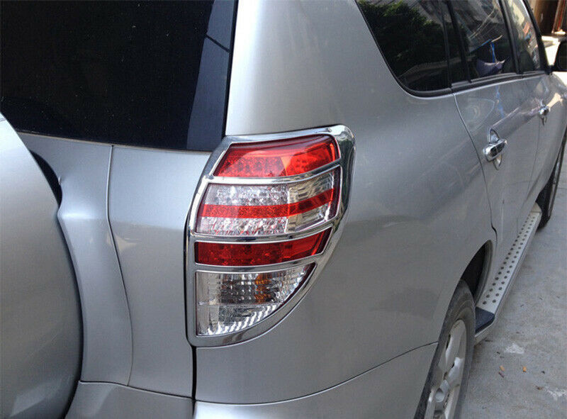 Chrome For Rav4 Exterior Rear Tail Light Lamp Frame Cover Trim 2008-2011 n