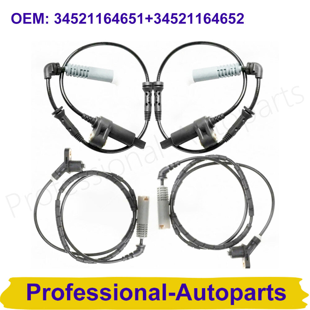 4-piece set of front and rear left ABS wheel speed sensors suitable for BMW 3 Series E46 M3