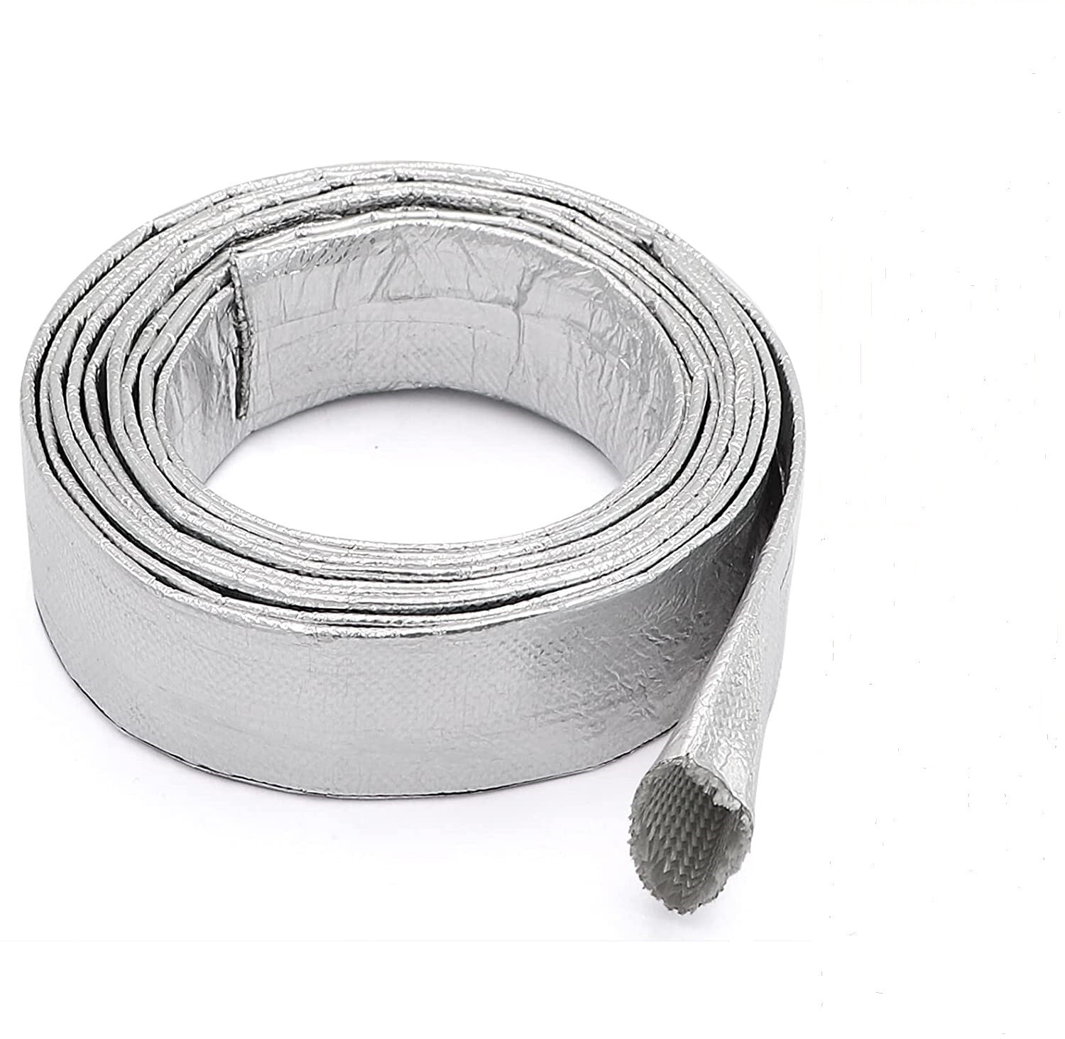 Aluminized hot wire wrapped heat shield plug suitable for automotive wires and cables