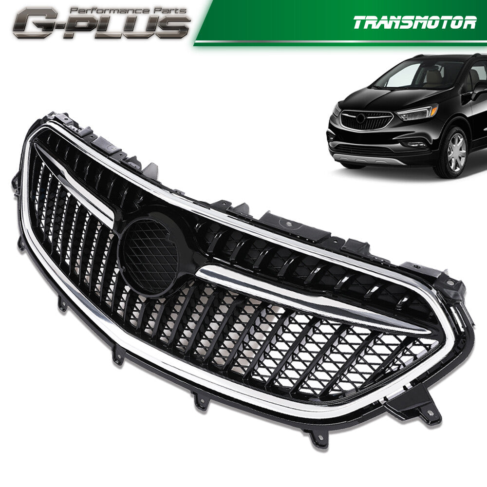 Fits 2017 - 2019 for Buick Encore Front Upper Grille for CHRome and Black Mesh Grill - v