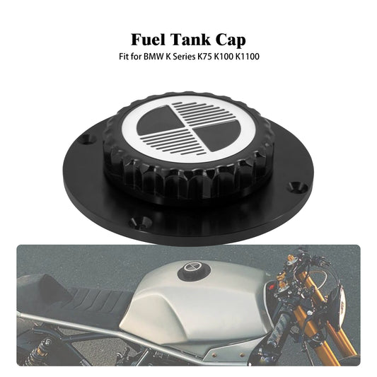 Gas Feul Tank Cap Oil Tank Black Petrol Cap Cover Fit for BMW K1 K75 K100 K1100 Q