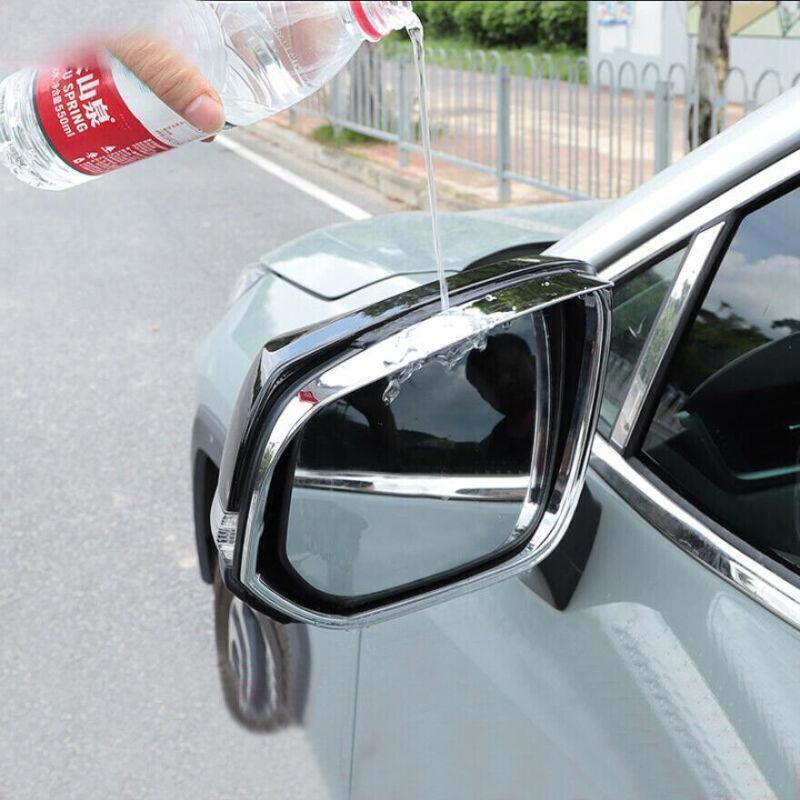 for Toyota RAV4 2019-23 Chrome Rearview Mirror Rain Guard Eyebrow cover Trim 2P