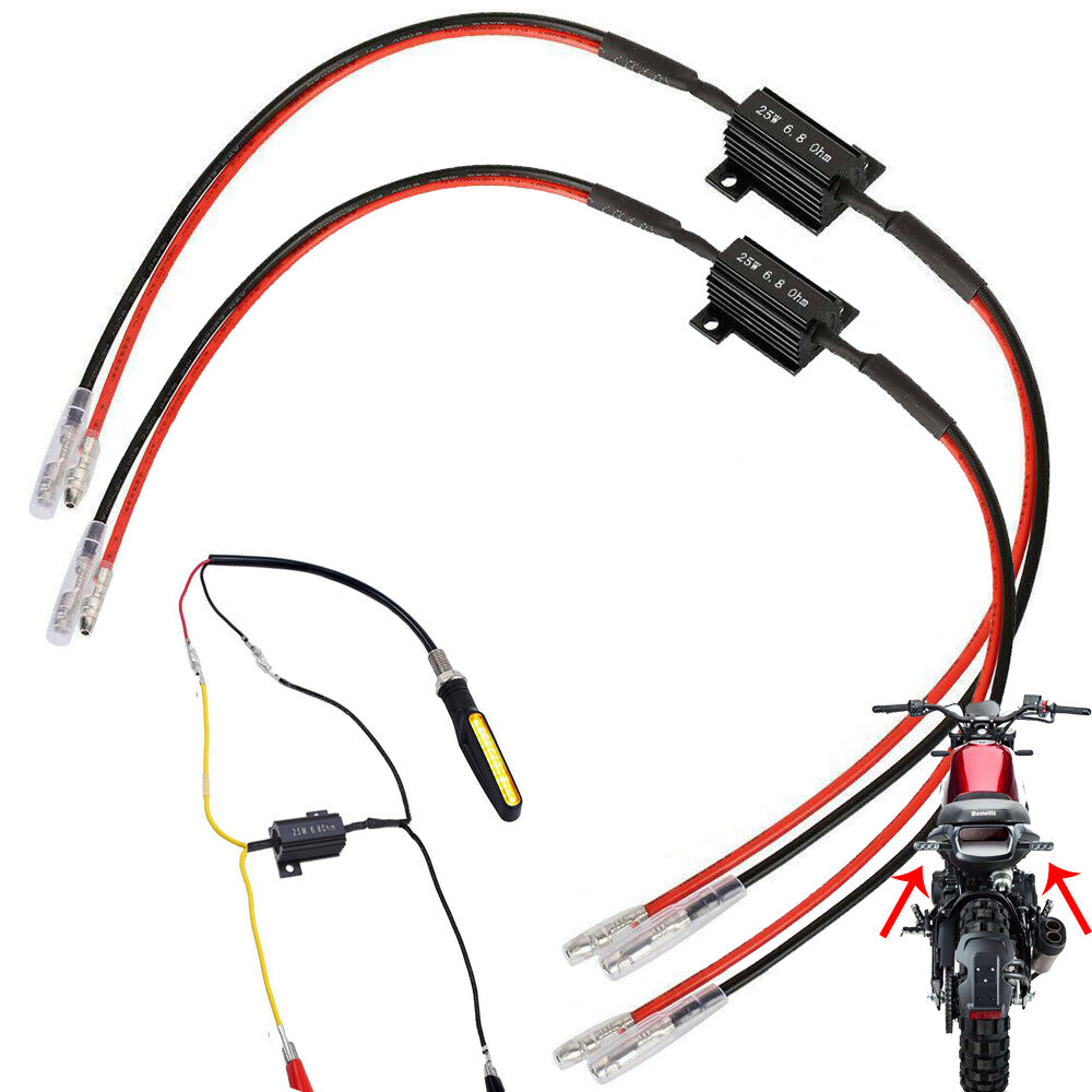 4-Pack Universal Motorcycle Turn Signal Indicator LED Load Resistor Flashing Lights