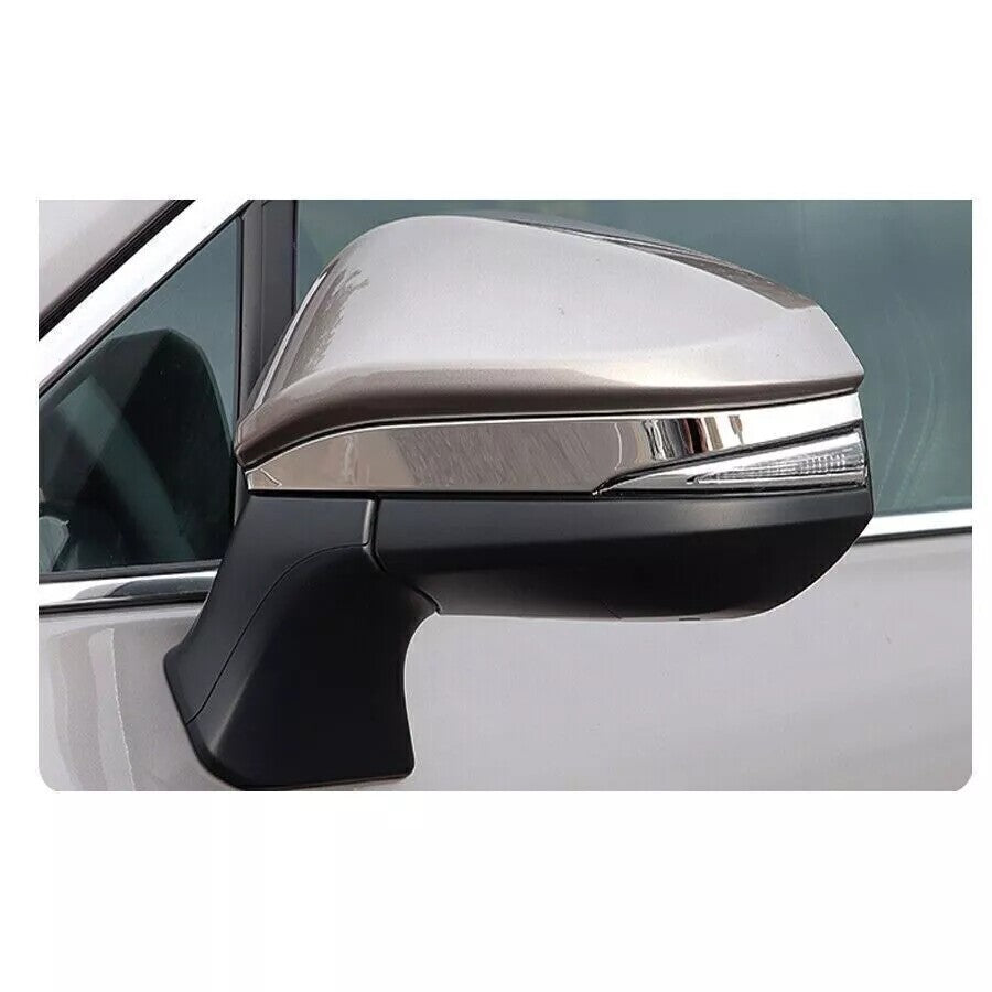 2pcs Chrome ABS Rear view Side Mirror Strip Cover Trim for Toyota Venza 2021-23