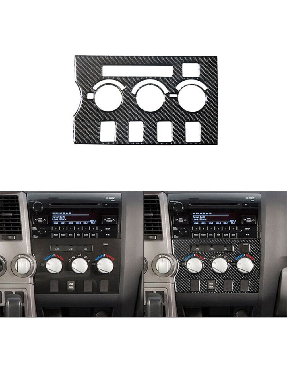 1Central A/C Control Panel Type-B Trim Carbon Fiber For Tundra 2007-2013 n