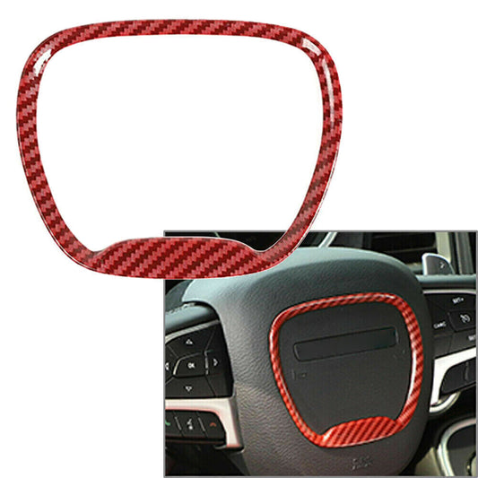 Steering Wheel Center Trim Ring Cover Fit for Dodge for Challenger /Charger 2015-2019 Red