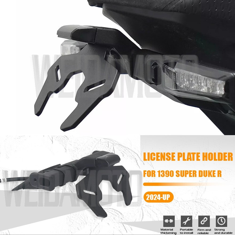 For 1390 Super Duke R 2024-UP Rear License Plate Holder Tailstock Frame Bracket