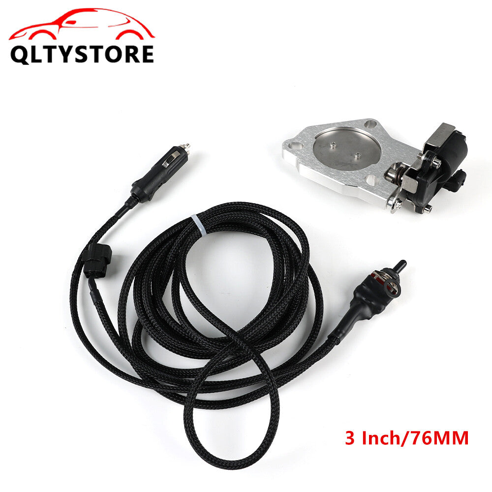 3 inch Electric Exhaust Valve Control Motor Kit 12V with Manual Switch Stainless Q
